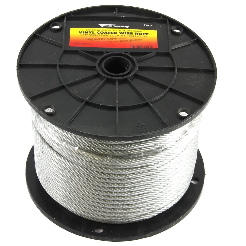 70453 Wire Rope, Vinyl Coated, 3/1